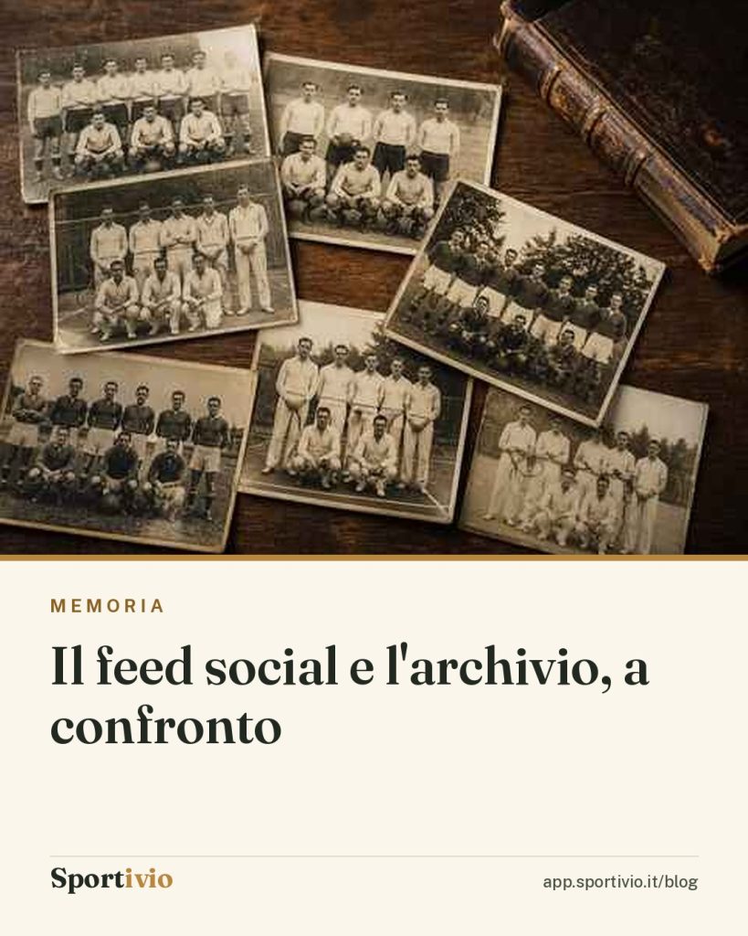 Il feed social e l'archivio, a confronto