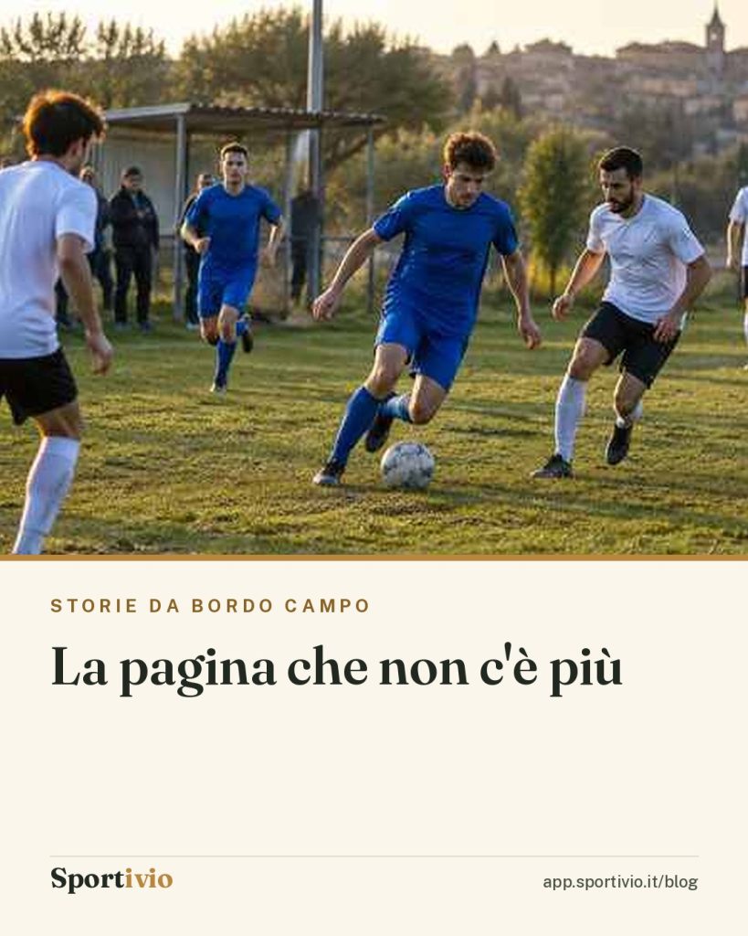 La pagina che non c'è più